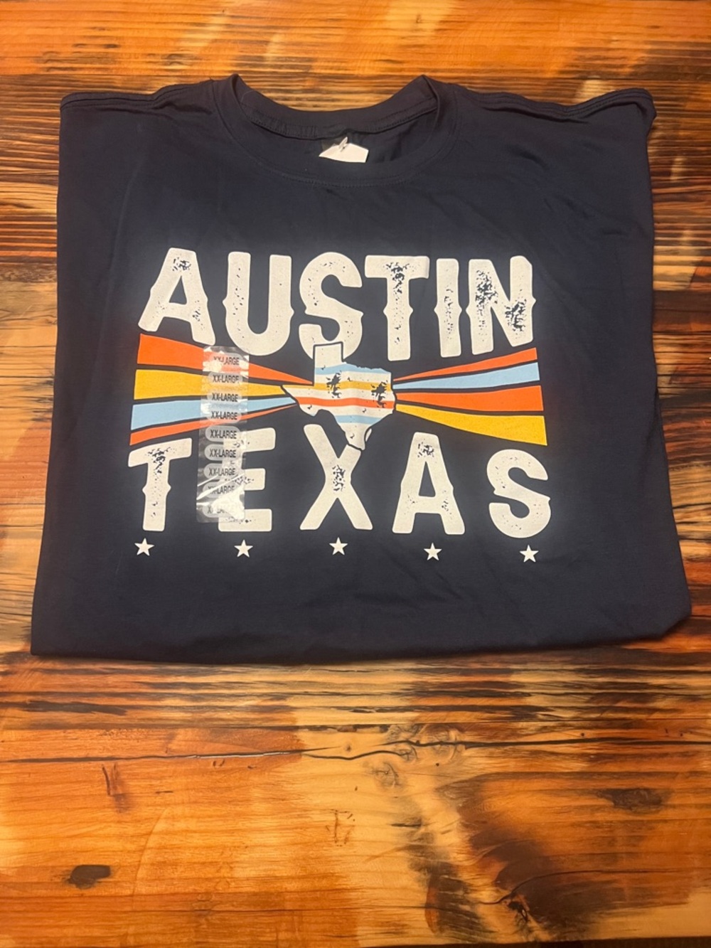 Austin Texas Retro Graphic Short Sleeve Tee - Navy